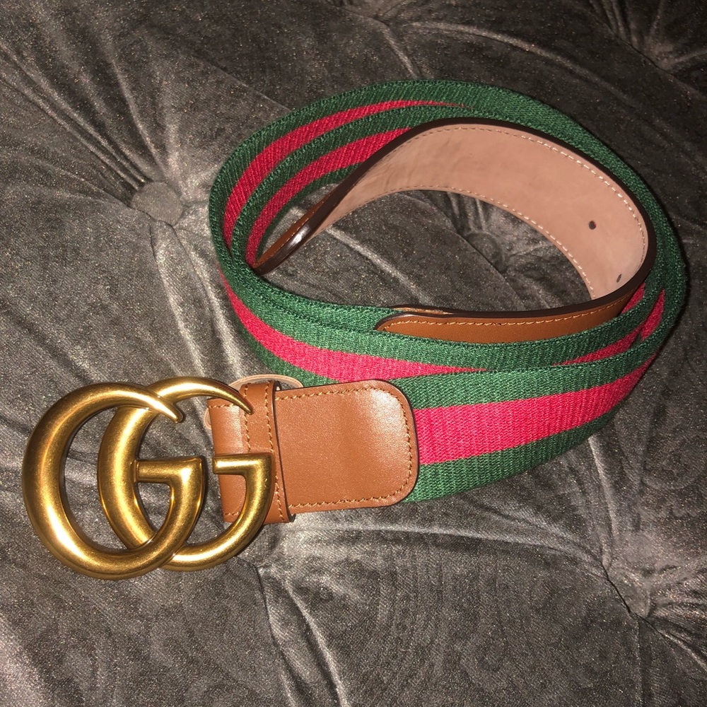 Authentic Gucci GG webbing belt